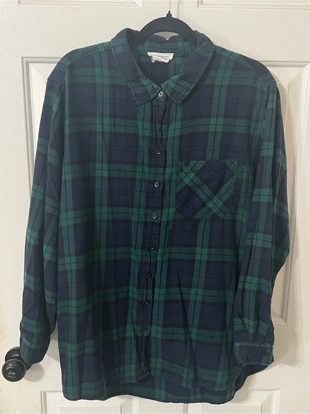 beachlunchlounge Plaid Flannel Button Down Shirt XXL Outdoors Cozy Winter Women